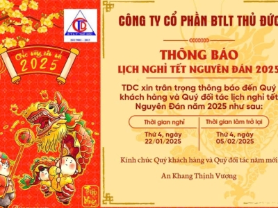 THÔNG BÁO LỊCH NGHỈ TẾT NGUYÊN ĐÁN 2025